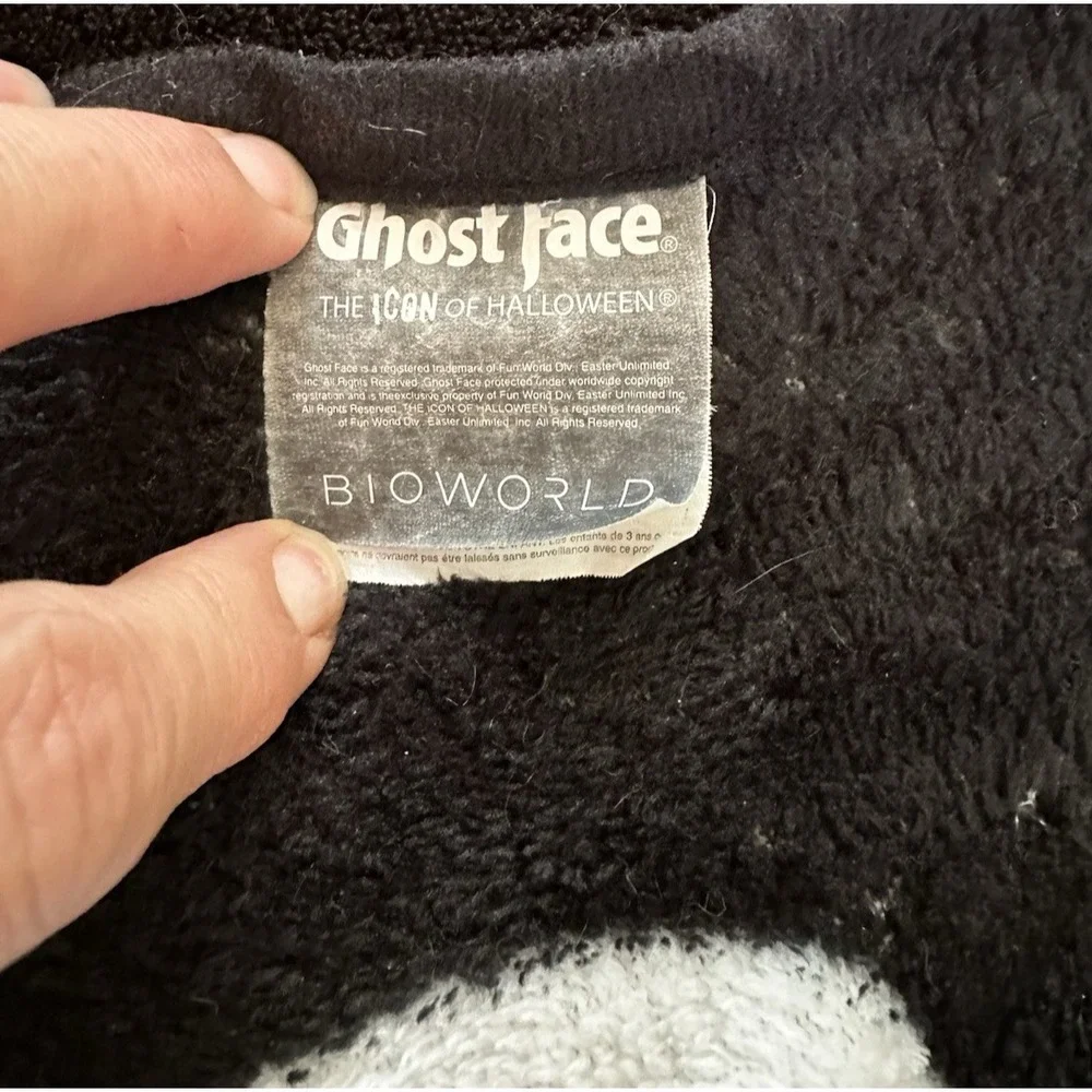 BioWorld Scream Ghost‎ Face Blanket Black White Icon of Halloween 40x60